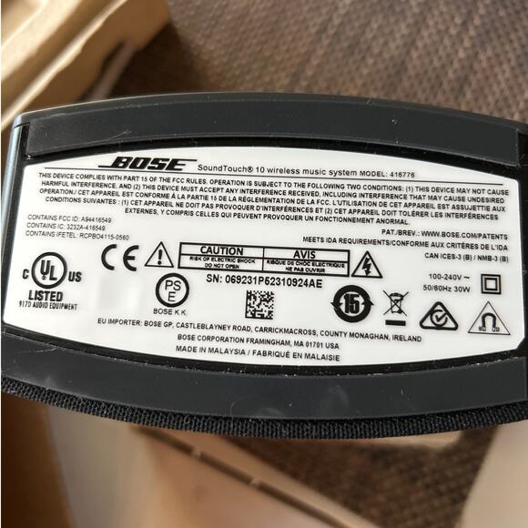 Bose SoundTouch 10 Wireless Music System Model 416776 Black W/Remote Tested - Picture 4 of 6